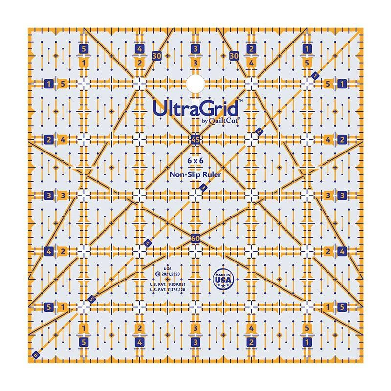 Regla de acolchado Ultragrid de Quiltcut 6" cuadrada acolchado regla de costura NUEVO Foto 1 de 1