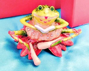 Dept 56 Krinkles Christmas FROG trinket box Enamel Patience Brewster Jewel TREE - Picture 1 of 2