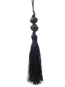Tassel with Bead - BLACK 11cm Pack of 5 - Picture 1 of 1