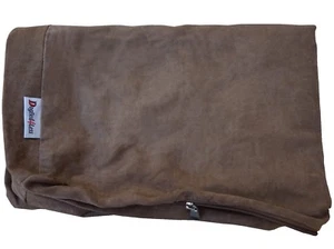 Funda de cama de gamuza marrón súper cómoda duradera para mascotas perros S Med 36""x29"" estilo plano - Imagen 1 de 4