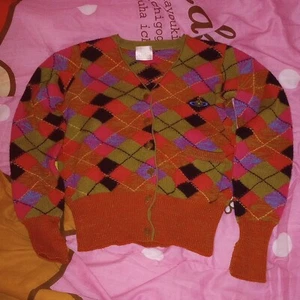 Vivienne Westwood Gold Label A/W 1994 'On Liberty' Argyle Wool Cardigan Sz 40 - Picture 1 of 9