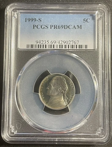 1999-S Proof Jefferson Nickel PCGS PR69DCAM - 1081 Cover