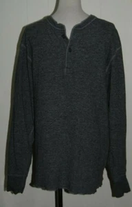 LL Bean Cotton Wool Gray Double Layer River Diver Thermal Shirt Medium Regular - Picture 1 of 4