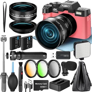 Digital Camera 4K 48MP 16X Vlogging Camera YouTube with Microphone & Tripod Grip - Picture 1 of 11