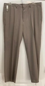 Pantalone elegante uomo Haggar taglia 40 x 30 pollici medio tortora 4 tasche nuovo 128 - Foto 1 di 9