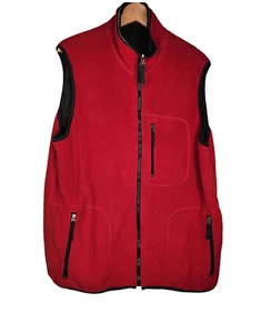 Basic Editions Reversible Fleece Vest in Black Size L - Picture 1 of 10