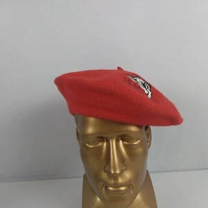 Sombrero boina francesa MGM Grand rojo 100 % lana - Imagen 1 de 7
