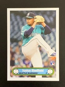 JUSTUS SHEFFIELD RC 2019 Topps 582 Montgomery Club 1972 Poster Set #3 Mariners - Picture 1 of 2