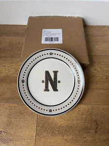ANTHROPOLOGIE SIDE SALAD PLATE N Initial Monogram Gift Present NAN π NEW - Picture 1 of 4
