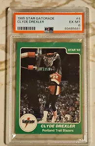 1985 Star Gatorade Clyde Drexler #4 PSA 6 TOP - NEUWERTIG - Bild 1 von 2