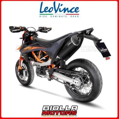 14072 MARMITTA LEOVINCE KTM 690 SMC R 2021 - NERO STAINLESS STEEL EURO 4/5 4T KT - Immagine 1 di 4