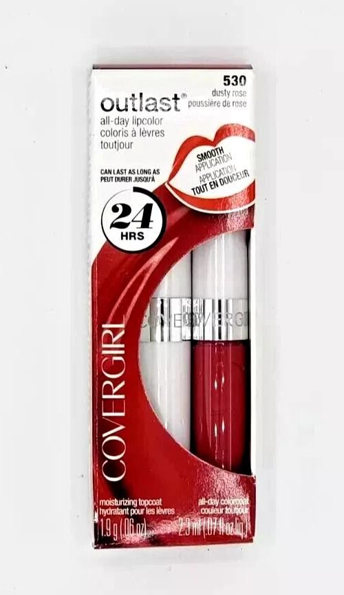 1 Duo COVERGIRL Outlast All Day Lipcolor 24hr 530 Dusty Rose