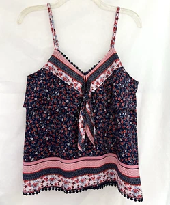 No Boundaries Women's Spagettie Strap Floral Shirt Size Medium - Picture 1 of 4