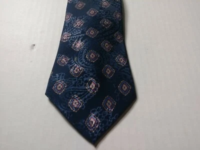L'Atelier Mens Blue Geometric Neck Tie Made In USA - Image 1 of 4