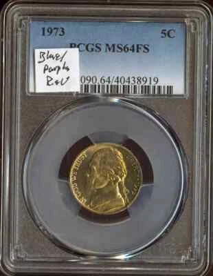 1973 Jefferson Nickel PCGS MS-64 Full Steps - Image 1 of 2