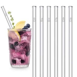 HALM Penis Strohhalme 6x Glastrinkhalme für Bachelorette Party 15cm, 20cm, 23cm - Picture 1 of 11