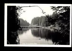 cartolina lago Sylvia parco statale WA RPPC foto reale (P-1-P) - Foto 1 di 2