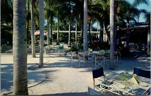 Vintage Largo Florida FL Palmengarten Restaurant Essen im Freien Postkarte - Bild 1 von 2