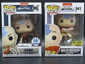Funko Pop! Avatar-Aang Crouching Funko Shop Exclusive & Hot Topic Exclusive Set - Picture 1 of 10