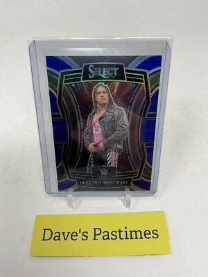 Bret "Hit Man" Hart Phenomenon Blue Prizm #/49 SP 2024 Panini Select WWE PP - Image 1 of 2