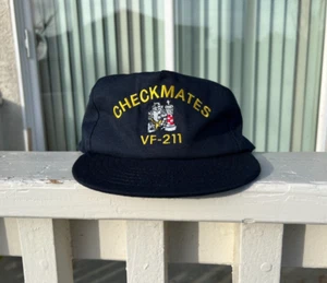 CHECKMATES VF-211 Baseball Cap Hat Adj. Mens Size Poly Made in USA - Picture 1 of 7