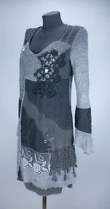Elisa Cavaletti Club Sono Italiano Womens Dress Grey Size S Viscosa Blend - Picture 1 of 12