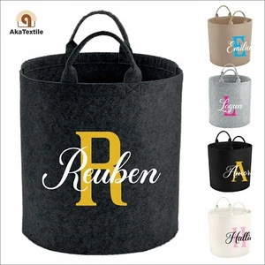 Customised Name Storage Tub Personalised Toy Bag Basket Box Kids Children's Gift - Picture 1 of 8