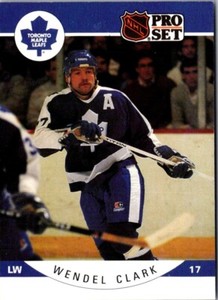 1990 Pro Set Wendel Clark #276 Toronto Maple Leafs