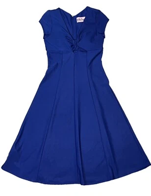 Vestido Bettie Page Reina de Pinups Azul Talla 10 Hermoso Estado Foto 1 de 4