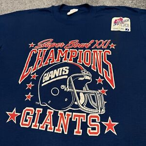 New York Giants Shirt Men Small NFL Football Vintage 80s Super Bowl Champions