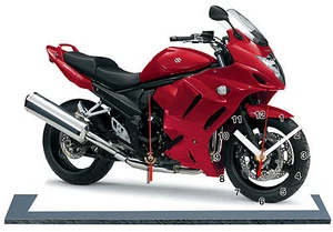 MOTO, SUZUKI 1250 GSX FA-01 ROUGE, EN HORLOGE MINIATURE - Picture 1 of 1
