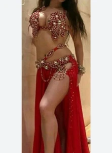 Disfraz de Danza del Vientre Profesional Oriental Oriental Danza del Vientre Sexy Hecho en cualquier Color - Imagen 1 de 2