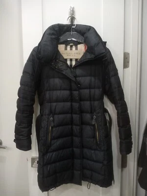 Women's Burberry Winterleigh Down Belted Puffer Jacket/Coat Black Size S/P - Image 1 of 4