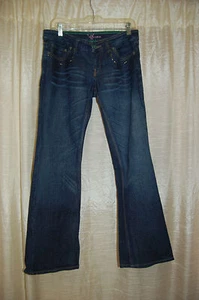 Pantalones de mezclilla Bebe mujer talla 29 corte bota oscuro 5 paquetes bordados damas - Imagen 1 de 10