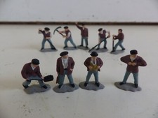 Model Railway People Workmen Crew 9  L.M.S  H / Painted  Dapol Figures OO / HO
