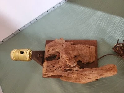 Lámpara de Pared Driftwood Hecha a Mano Madera Natural Vintage aproximadamente 11" de Largo Foto 1 de 4