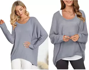 NEW ZANZEA PLUS SZ XXXL Off-Shoulder Batwing Sleeve Blouse TOP Oversized Baggy - Picture 1 of 6