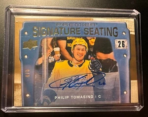 2021-22 UD Premier Philip Tomasino Signature Seating Rookie GOLD Auto PSS-PT /5 - Picture 1 of 2