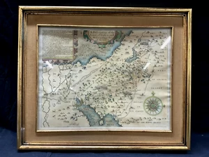 Engraving  "A Description of the Land of Gosen and Moses Passage." W. Hole. 1614 - Picture 1 of 10