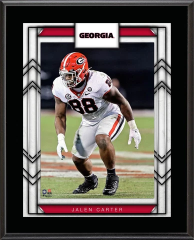 Jalen Carter Georgia Bulldogs 10.5" X 13" Sublimated Player Plaque Cover