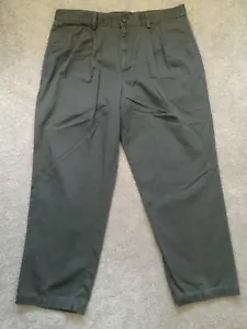 Dockers Dress Pants Mens Size 36X32 Gray Relaxed Fit Pleated 100% Cotton - Picture 1 of 8