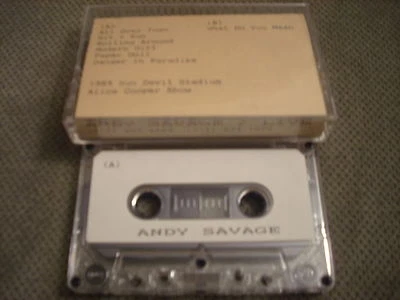 MEGA RARE PROMO Andy Savage demo CASSETTE TAPE Live 1989 Alice Cooper UNRELEASED - Image 1 of 2