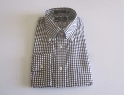 Nordstrom Non-Iron Classic Fit Plaid Men's Dress Shirt Brown Seal 16|33 $49.50 - Image 1 of 4