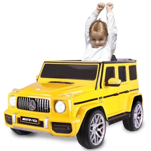 Licensed Mercedes Benz AMG G63 12V Ride on Car for Kids With Remote - Yellow - Picture 1 of 15