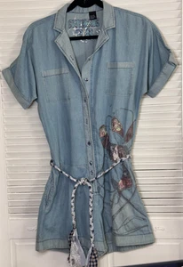 Mono vaquero vaquero lavado claro 28 M bordado mariposa rodeo - Imagen 1 de 12