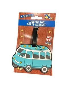 Volkswagen Wagon Maggiolino Furgone Blu ETICHETTA BAGAGLIO - Foto 1 di 1