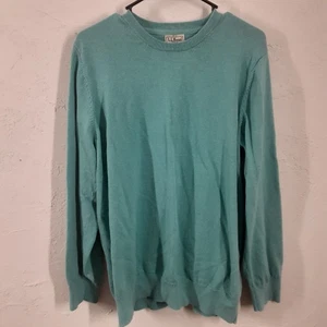 LL Bean Erwachsene Herren Baumwolle & Kaschmir Rundhals Pullover in Blau Größe L - Bild 1 von 7