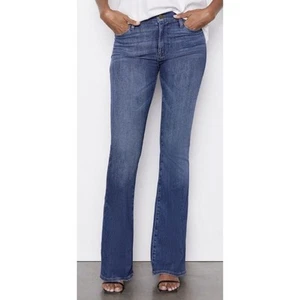 FRAME Le High Flare Jeans Women 26 Blue Stretch 34” Inseam Classic Casual - Picture 1 of 10