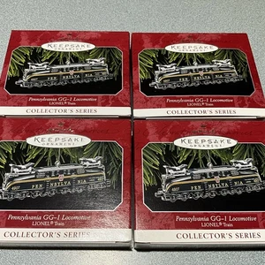 Lot 4 1998 Hallmark Keepsake Lionel Pennsylvania GG-1 Lokomotive Ornament NEU - Bild 1 von 5