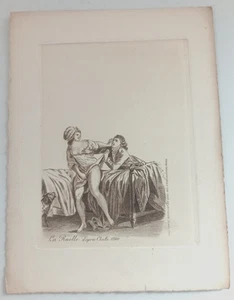 MENU EAU FORTE "LA RUELLE " gravure COQUINE Revellat - Imagen 1 de 1